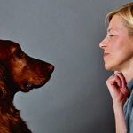 Foto Sabine Kerner mit ihrem Hund